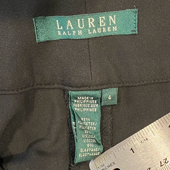 Lauren By Ralph Lauren Black Wide Leg Slacks Size 4 - Picture 7 of 10
